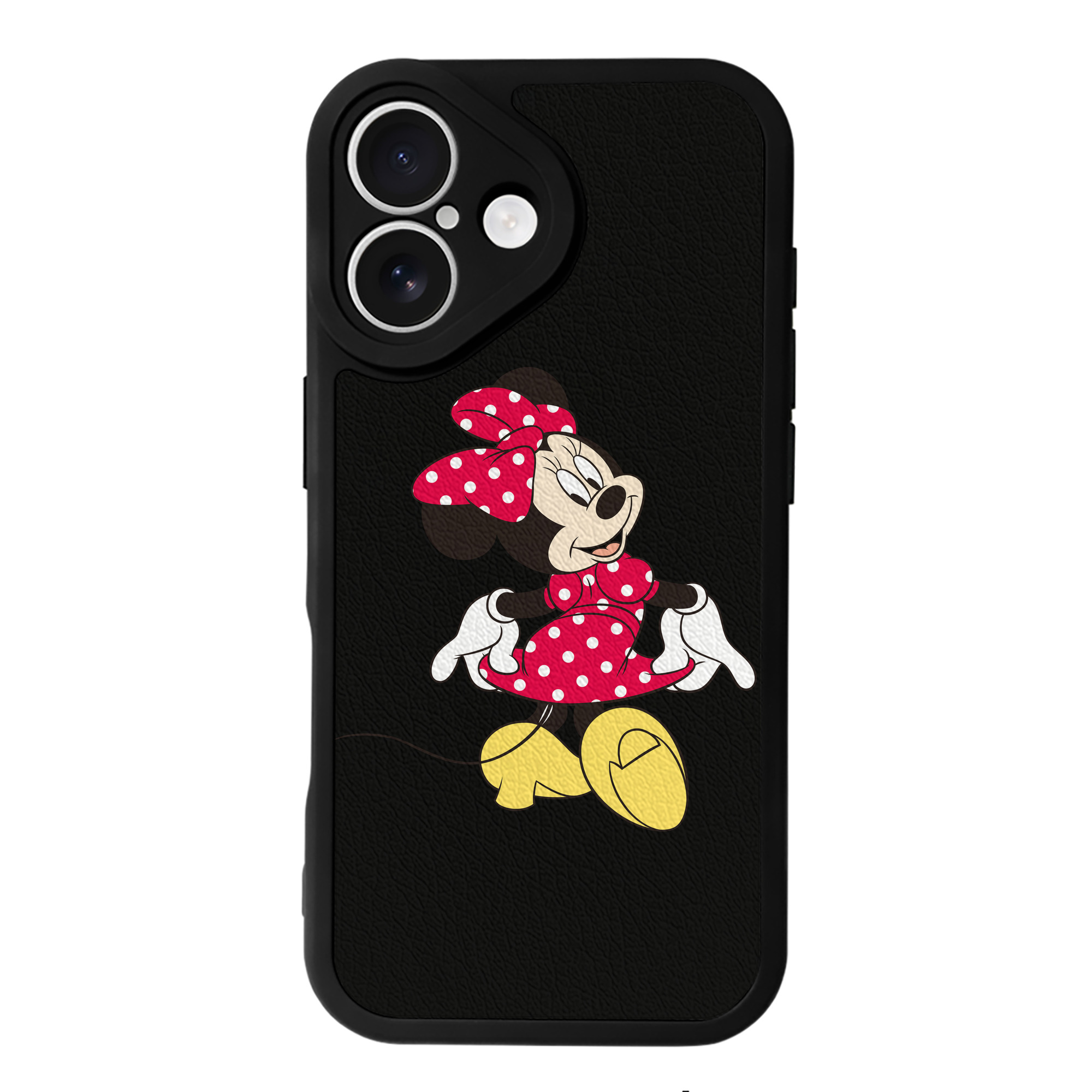 （画像用） ミッキーマウス Mickey Mouse 【iPhone 16シリーズ対応】シリコンスマホケース（レザー調） 材質：シリコン